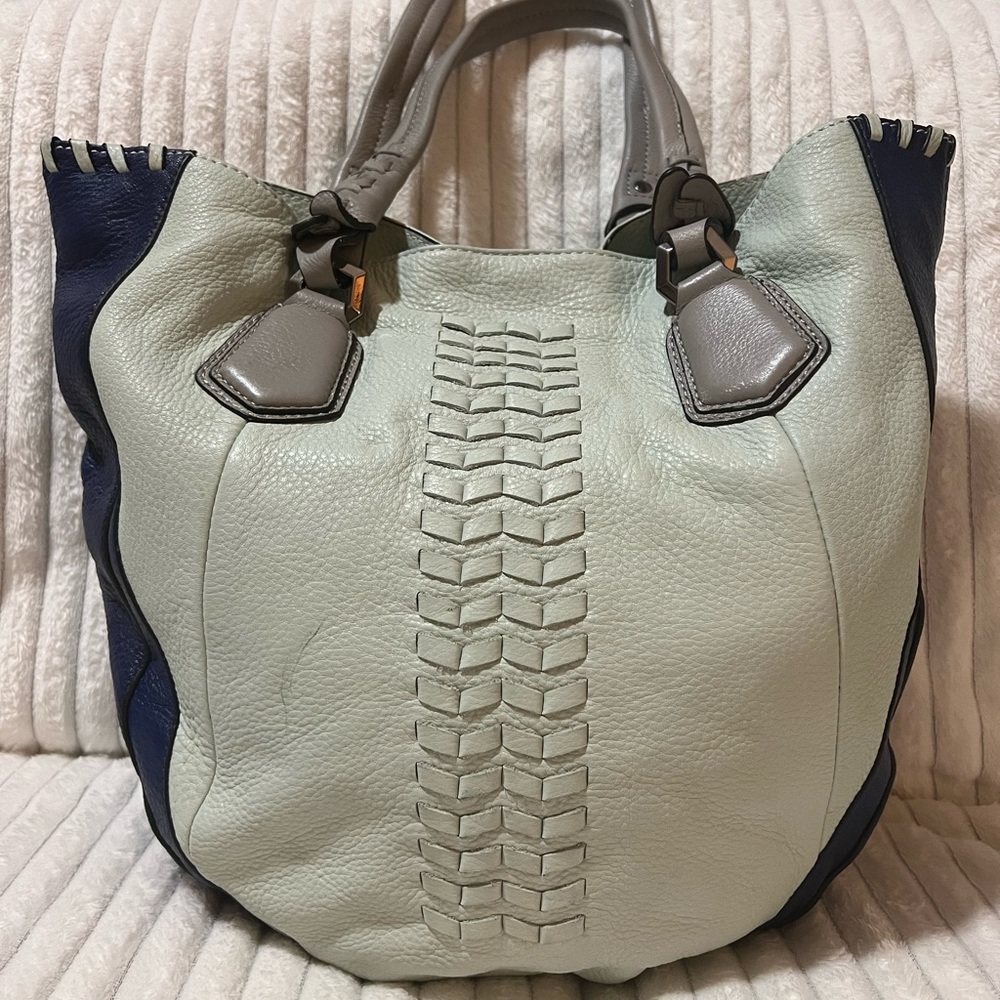 orYANDY Color Block Leather Tote or Shoulder